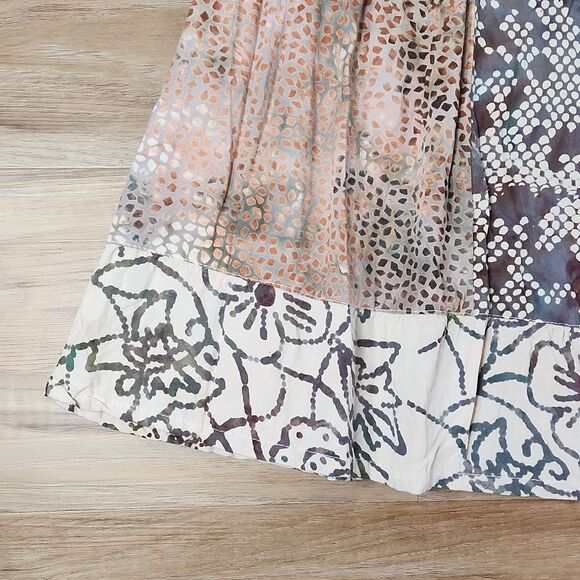 🔺️Santika Cream Print Fully Lined Panel Skirt Large - Picture 6 of 8